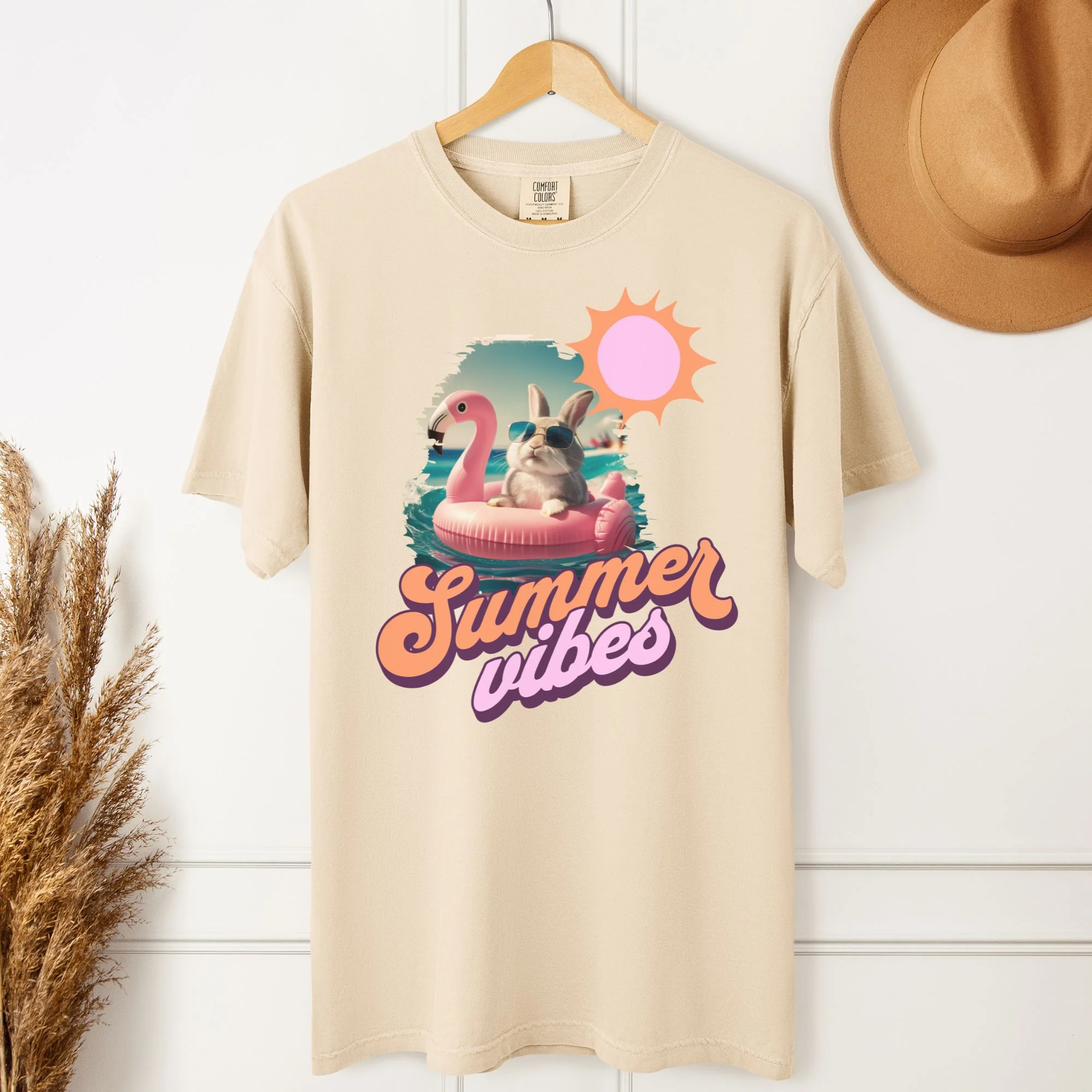 Summer Vibes Unisex Garment-Dyed Heavyweight T-Shirt - Image 3
