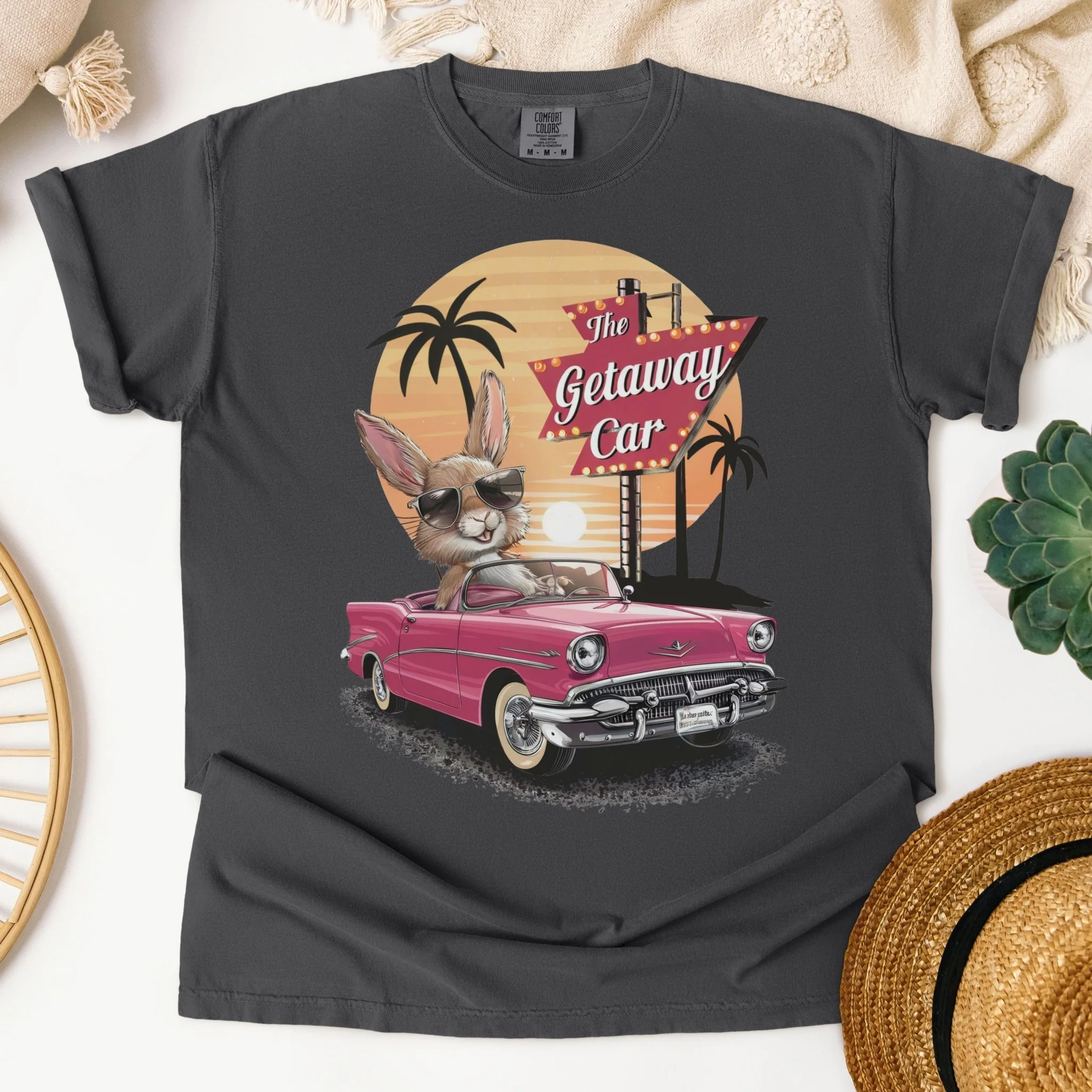 The Getaway Car Unisex Garment-dyed Heavyweight T-Shirt - Image 2