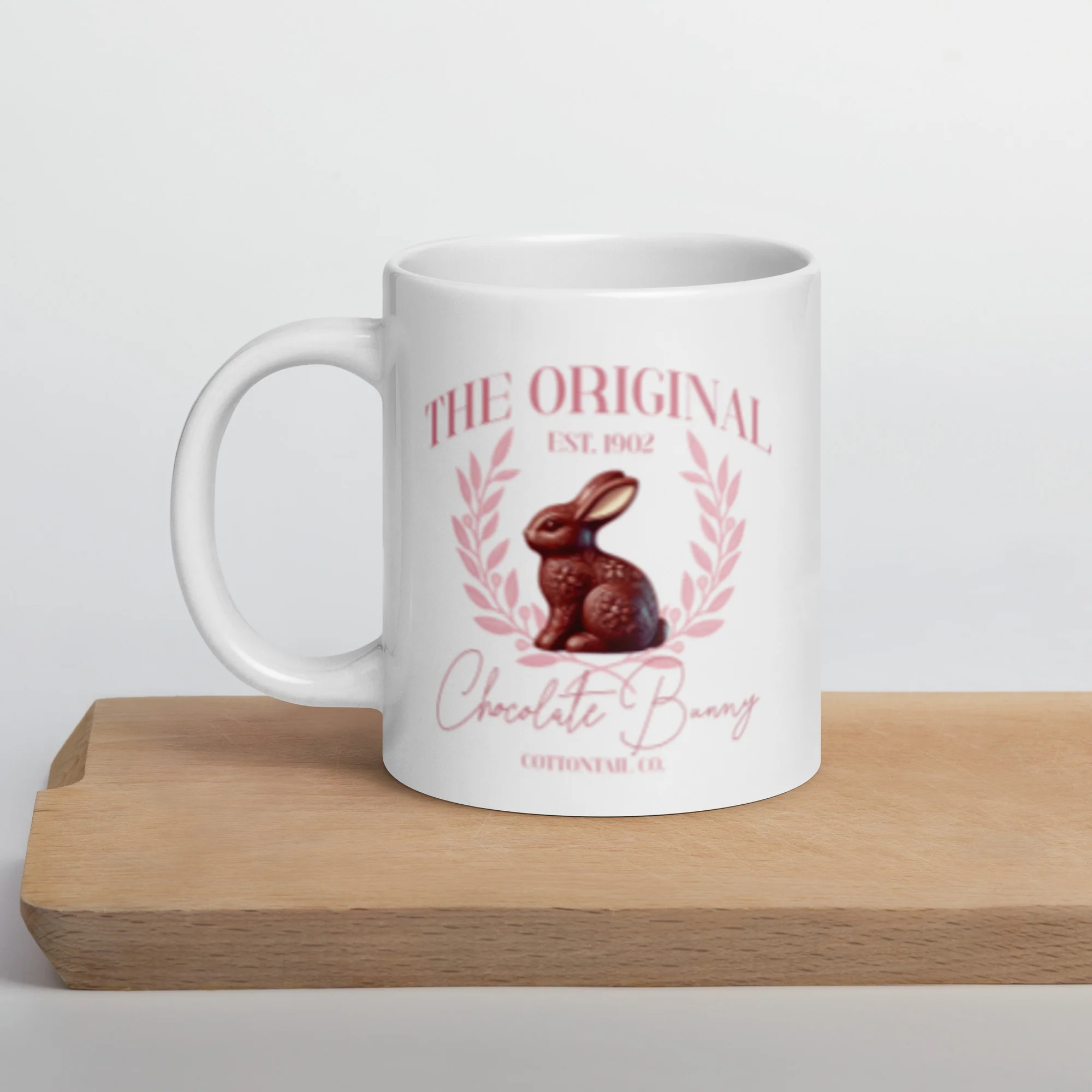 The Original Chocolate Bunny White Glossy Mug