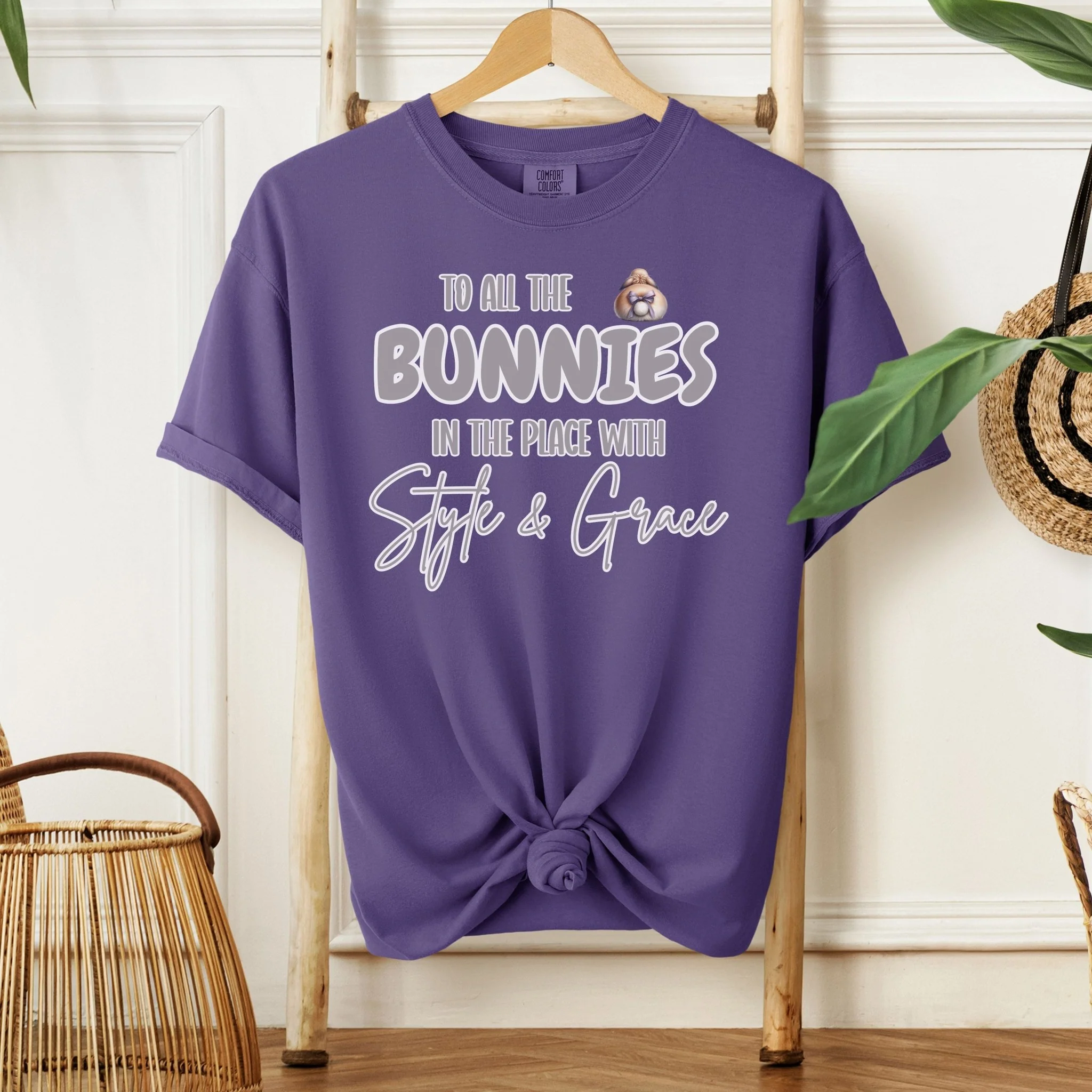 To All the Bunnies with Style and Grace Unisex Garment-dyed Heavyweight T-Shirt - Image 3