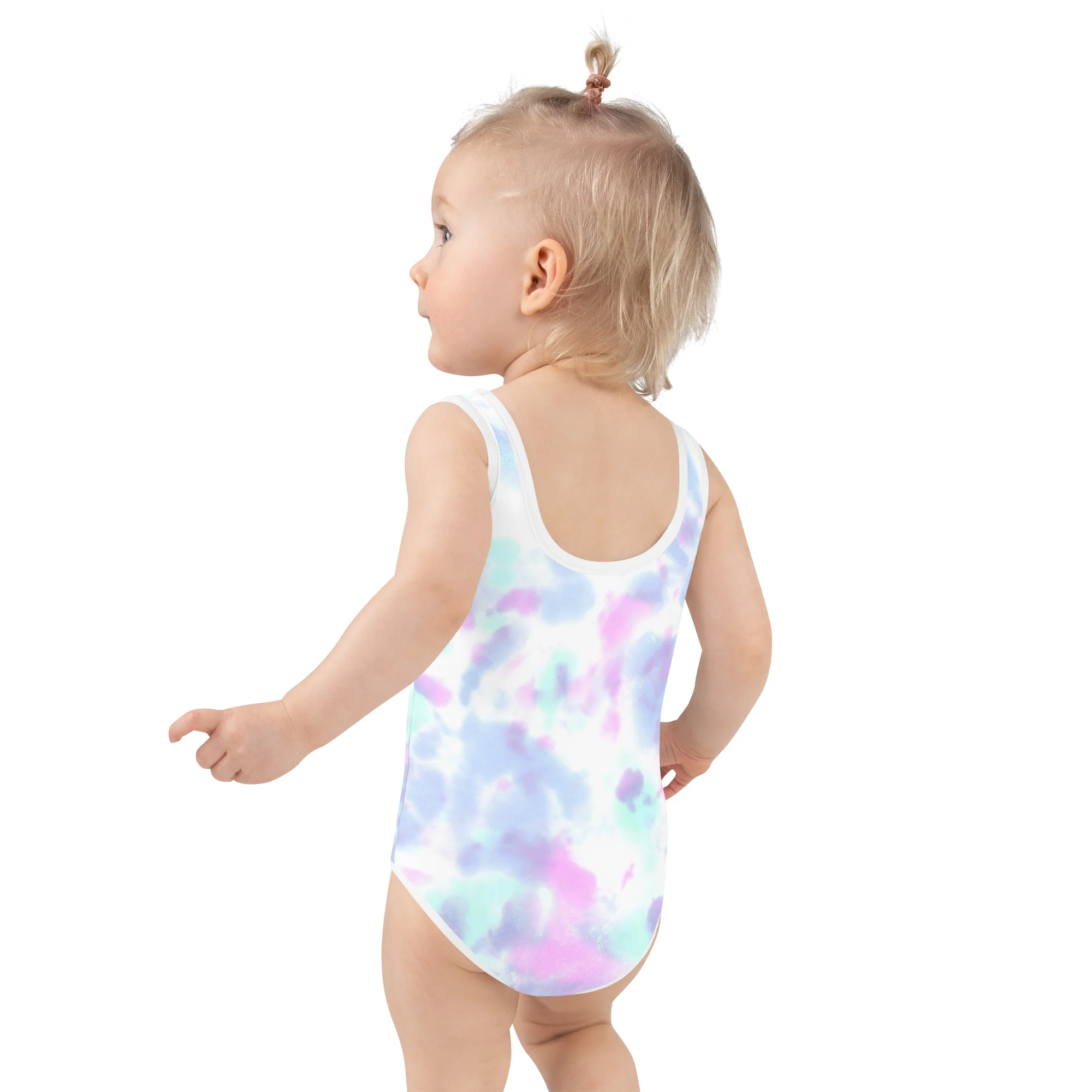 Tie Dye Bunny Kids Swimsuit - Image 3