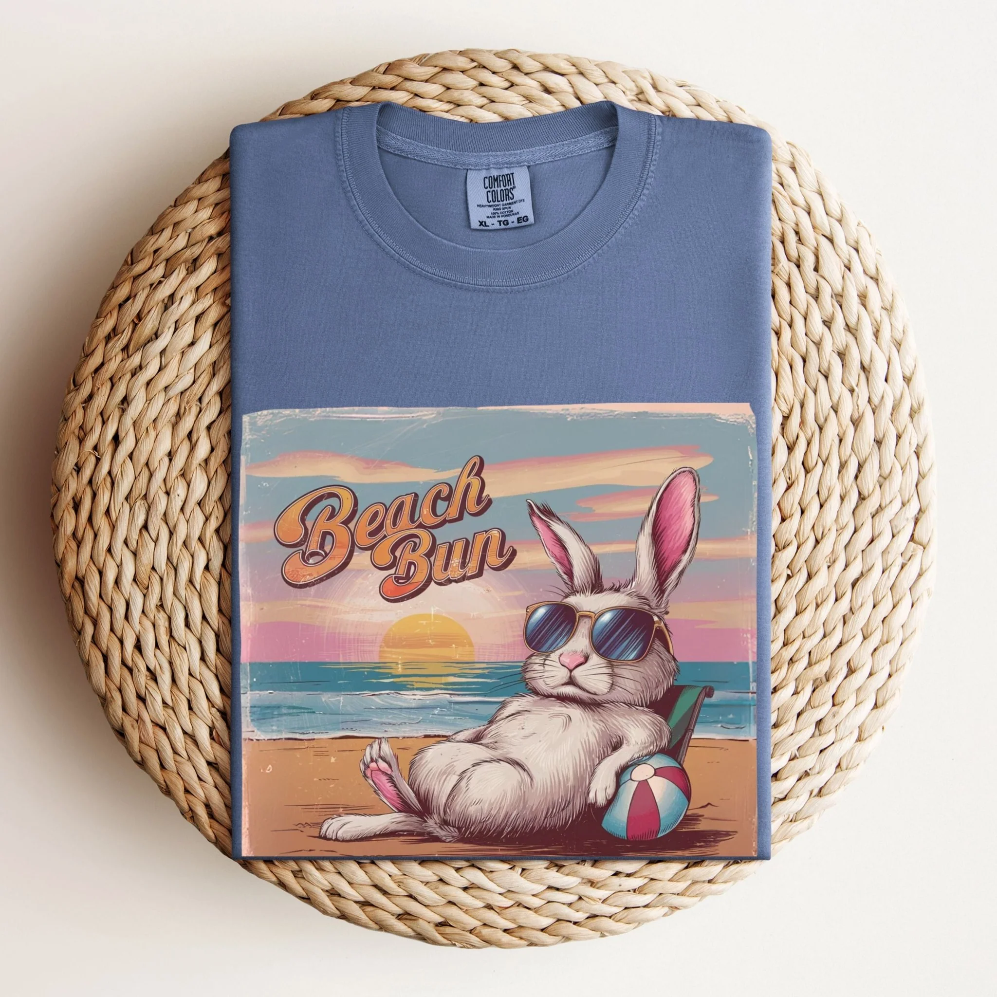 Retro Beach Bun Unisex Garment-dyed Heavyweight T-Shirt - Image 6
