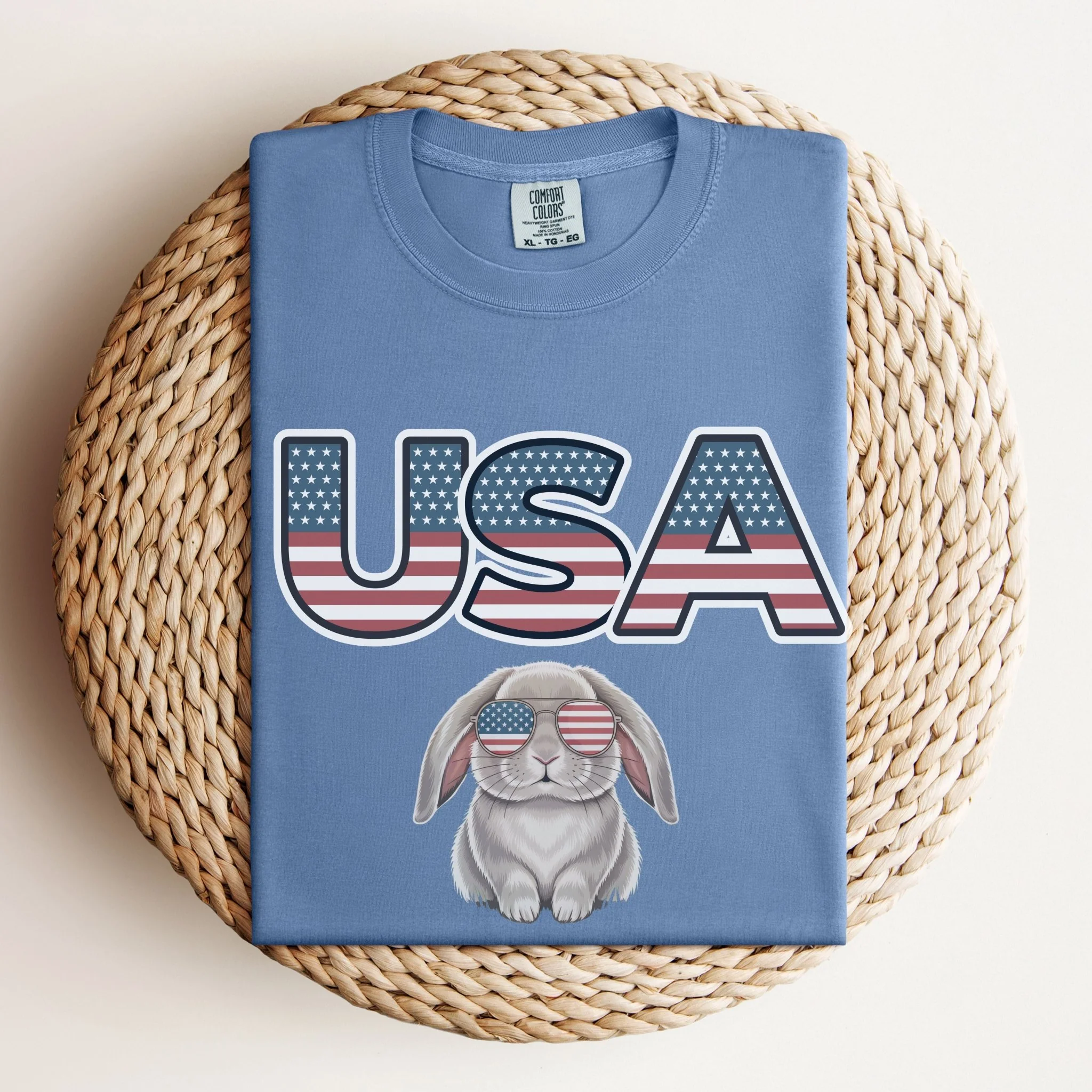USA Rabbit Unisex Garment-dyed Heavyweight T-Shirt - Image 3