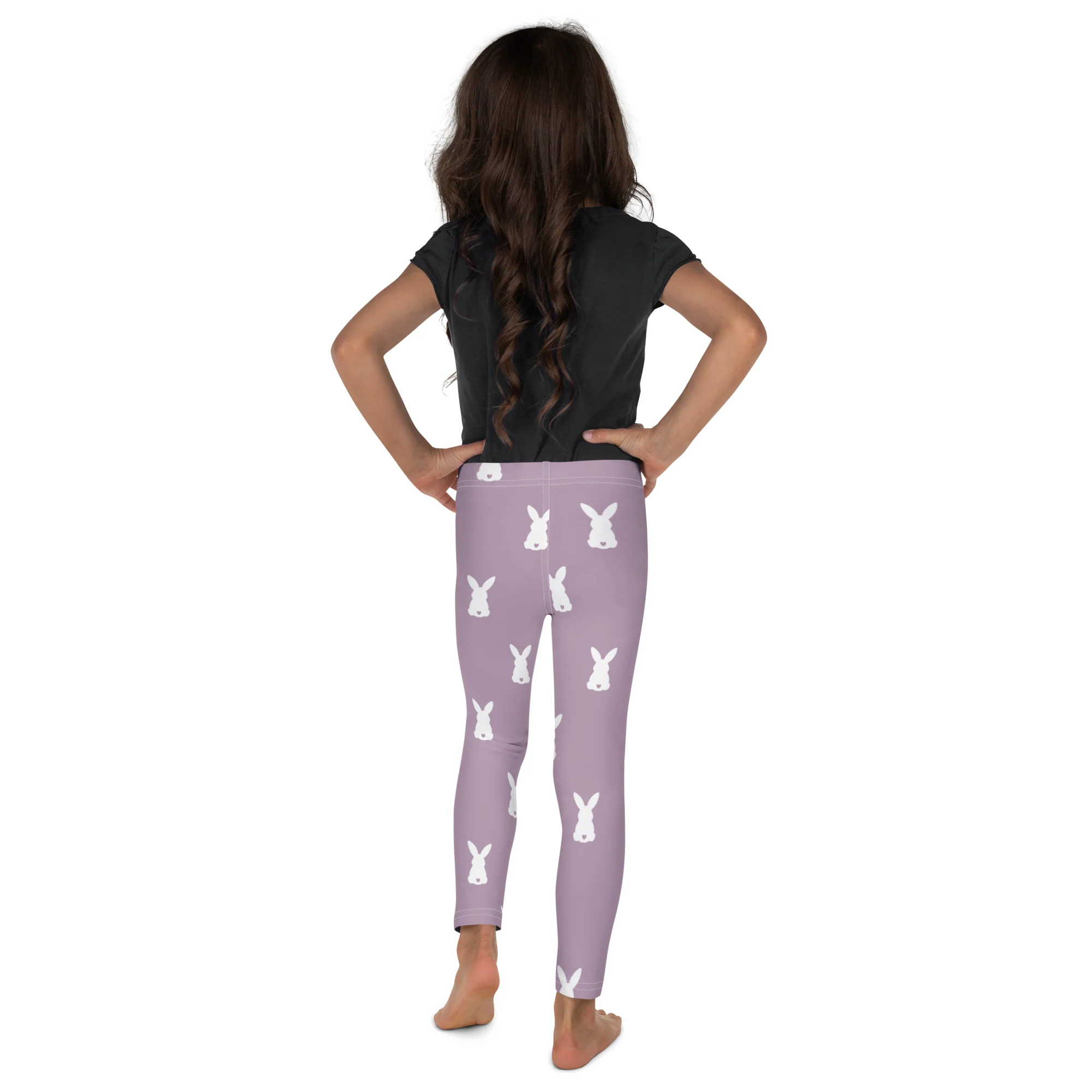 White Bunny Kid's Leggings - Image 3