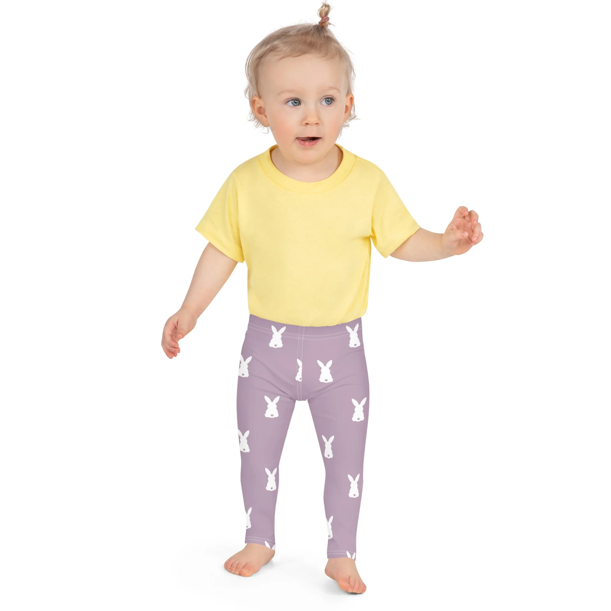 White Bunny Kid's Leggings - Image 4