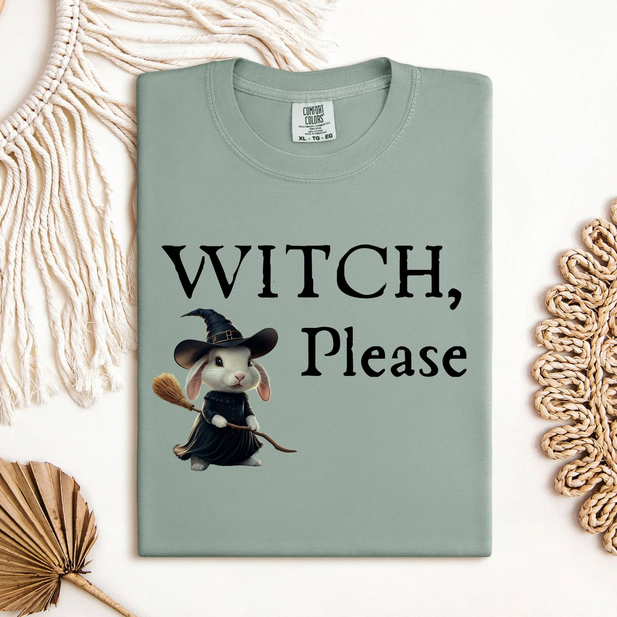 Witch, Please Unisex Garment-dyed Heavyweight T-Shirt - Image 3
